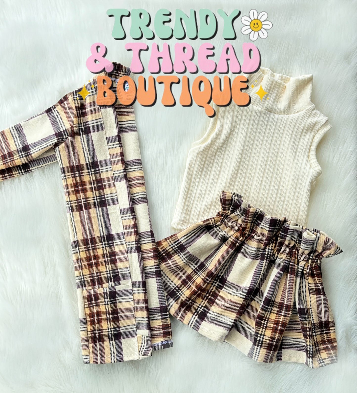 plaid fall set