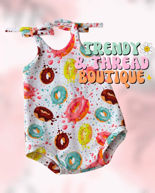 Donuts bubble romper